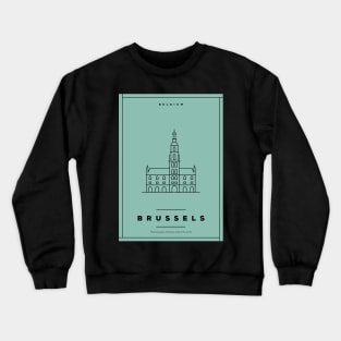 Brussels Minimal Poster Crewneck Sweatshirt